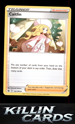Caitlin 132/198 Pokemon Uncommon SWSH06: Chilling Reign Card NM
