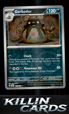 Reverse Holofoil Garbodor - 117/182 117/182 Pokemon Uncommon SV04: Paradox Rift