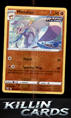 Reverse Holofoil Mienshao 077/163 Pokemon Rare SWSH05: Battle Styles Card NM