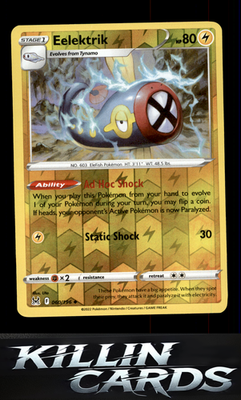 Reverse Holofoil Eelektrik 060/196 Pokemon Uncommon SWSH11: Lost Origin Card NM