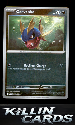 Reverse Holofoil Carvanha 060/094 Pokemon Common ME02: Phantasmal Flames Card NM