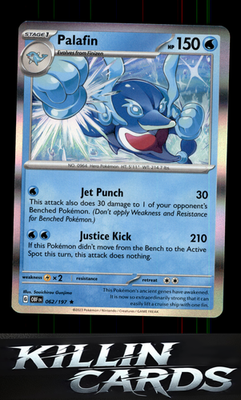 Palafin 062/197 Pokemon Rare SV03: Obsidian Flames Card NM