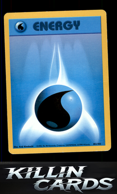 Water Energy 102/102 Pokemon Common Base Set Card LP