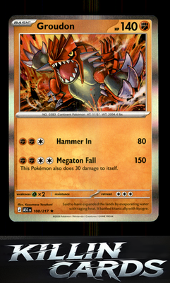 Groudon 108/217 Pokemon Rare ME: Ascended Heroes Card NM