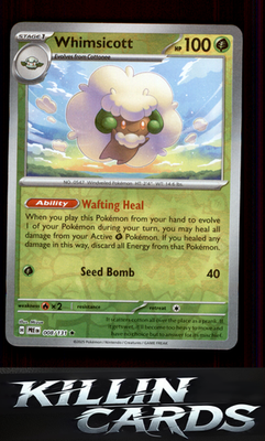 Reverse Holofoil Whimsicott 008/131 Pokemon Rare SV: Prismatic Evolutions Card N