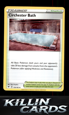 Circhester Bath 150/185 Pokemon Uncommon SWSH04: Vivid Voltage Card NM