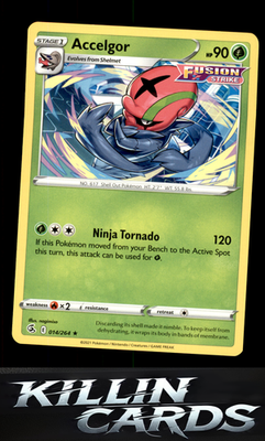 Accelgor 014/264 Pokemon Rare SWSH08: Fusion Strike Card NM