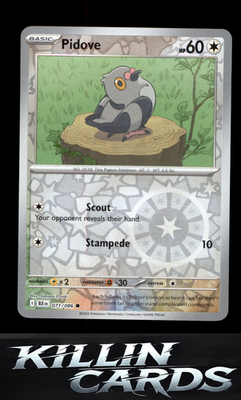 Reverse Holofoil Pidove 071/086 Pokemon Common SV: Black Bolt Card NM