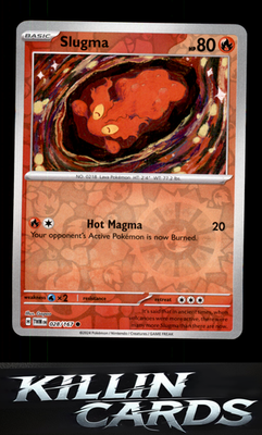 Reverse Holofoil Slugma 028/167 Pokemon Common SV06: Twilight Masquerade Card NM