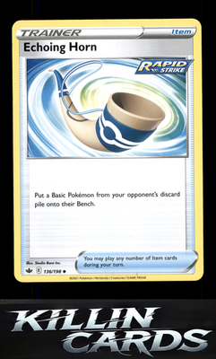 Echoing Horn 136/198 Pokemon Uncommon SWSH06: Chilling Reign Card NM
