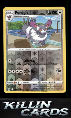 Reverse Holofoil Purugly 116/163 Pokemon Uncommon SWSH05: Battle Styles Card NM
