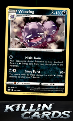 Weezing 095/198 Pokemon Rare SWSH06: Chilling Reign Card NM