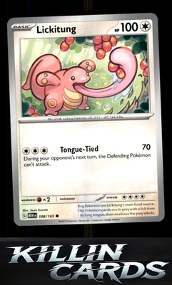 Lickitung 108/165 Pokemon Common SV: Scarlet & Violet 151 Card NM