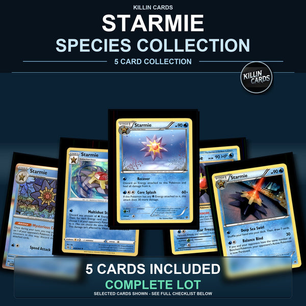 Pokemon TCG Starmie Species Collection 5 Different Cards