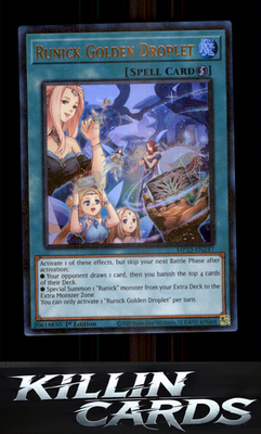 1st Edition Runick Golden Droplet MP23-EN247 YuGiOh Ultra Rare 25th Anniversary