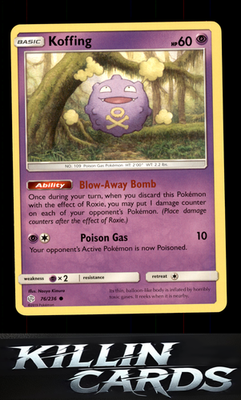 Koffing 76/236 Pokemon Common SM - Cosmic Eclipse Card LP