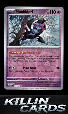 Reverse Holofoil Munkidori 044/131 Pokemon Rare SV: Prismatic Evolutions Card NM