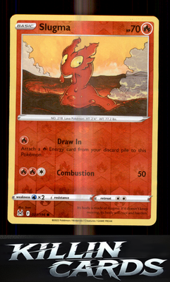 Reverse Holofoil Slugma 021/196 Pokemon Common SWSH11: Lost Origin Card NM