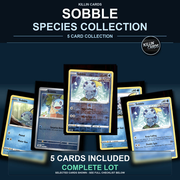 Pokemon TCG Sobble Species Collection 5 Different Cards