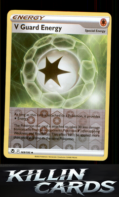 Reverse Holofoil V Guard Energy 169/195 Pokemon Uncommon SWSH12: Silver Tempest