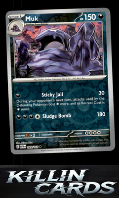 Reverse Holofoil Muk 089/165 Pokemon Uncommon SV: Scarlet & Violet 151 Card NM