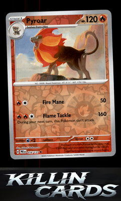 Reverse Holofoil Pyroar 016/131 Pokemon Uncommon SV: Prismatic Evolutions Card N