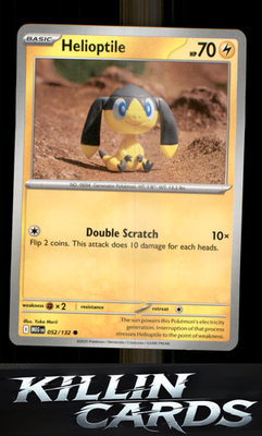 Helioptile - 052/132 052/132 Pokemon Common ME01: Mega Evolution Card NM