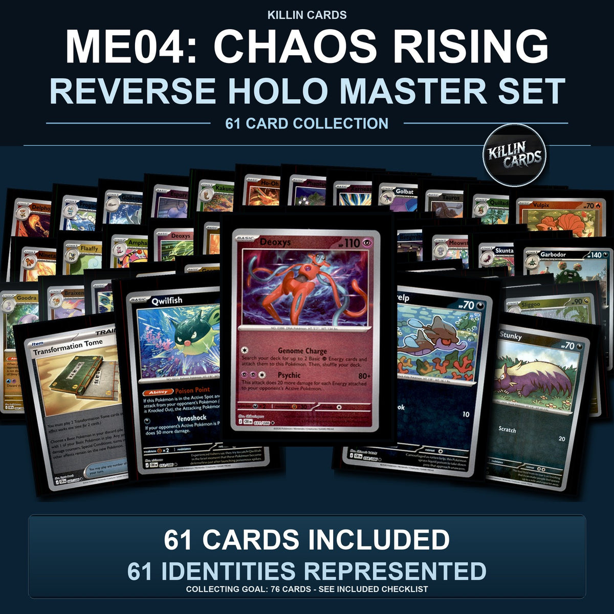 Pokemon TCG ME04: Chaos Rising Reverse Holo Master Set 61 Reverse Holo Card