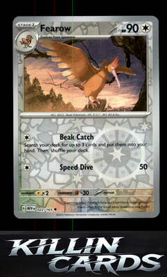 Reverse Holofoil Fearow 022/165 Pokemon Uncommon SV: Scarlet & Violet 151 Card N