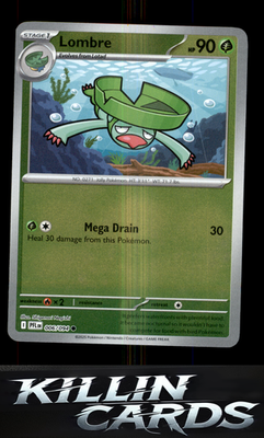 Reverse Holofoil Lombre 006/094 Pokemon Common ME02: Phantasmal Flames Card NM