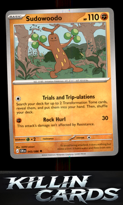 Sudowoodo 043/086 Pokemon Uncommon ME04: Chaos Rising Card NM