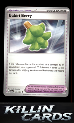 Babiri Berry 163/191 Pokemon Uncommon SV08: Surging Sparks Card NM