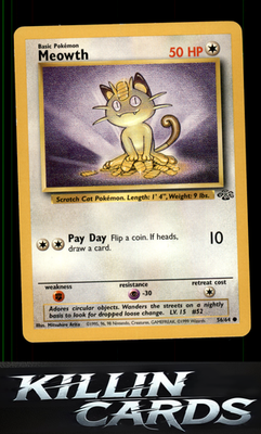 Meowth 56/64 Pokemon Common Jungle Card LP