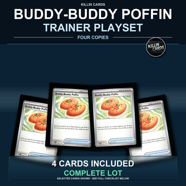 Pokemon TCG Buddy-Buddy Poffin Trainer Card Playset 4 Cards