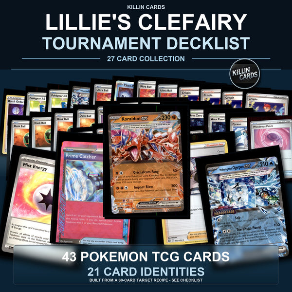 Partial Pokemon TCG World Championships 2026 Lillie's Clefairy Decklist 43 Cards Deck