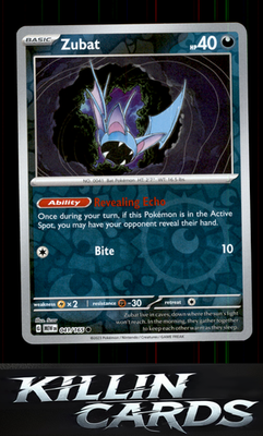 Reverse Holofoil Zubat 041/165 Pokemon Common SV: Scarlet & Violet 151 Card NM