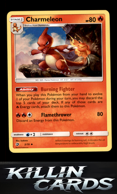 Charmeleon 2/70 Pokemon Uncommon Dragon Majesty Card LP