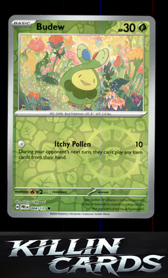 Reverse Holofoil Budew 004/131 Pokemon Common SV: Prismatic Evolutions Card NM