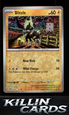 Reverse Holofoil Blitzle - 062/182 062/182 Pokemon Common SV04: Paradox Rift Car