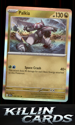 Palkia 136/191 Pokemon Rare SV08: Surging Sparks Card NM