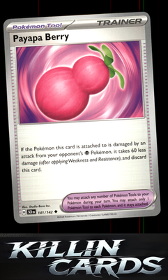 Payapa Berry 141/142 Pokemon Uncommon SV07: Stellar Crown Card NM