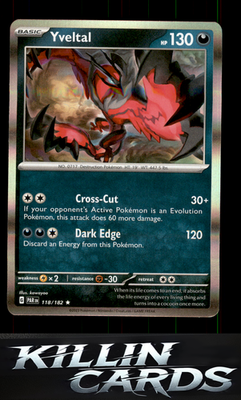 Yveltal - 118/182 118/182 Pokemon Rare SV04: Paradox Rift Card NM