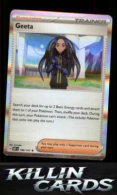 Geeta 188/197 Pokemon Rare SV03: Obsidian Flames Card NM