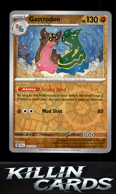 Reverse Holofoil Gastrodon 107/191 Pokemon Rare SV08: Surging Sparks Card NM