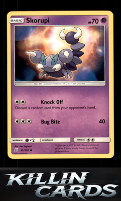 Skorupi 82/236 Pokemon Common SM - Unified Minds Card NM
