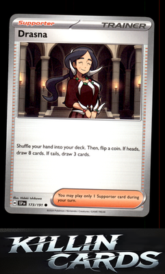 Drasna - 173/191 173/191 Pokemon Common SV08: Surging Sparks Card NM