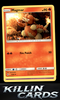 Magmar 10/68 Pokemon Uncommon Hidden Fates Card LP