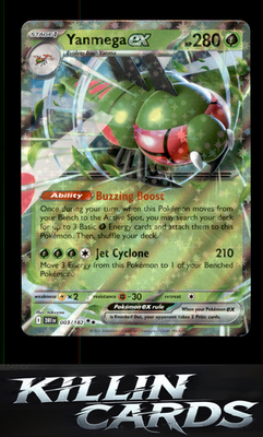 Yanmega ex - 003/182 003/182 Pokemon Double Rare SV10: Destined Rivals Card NM