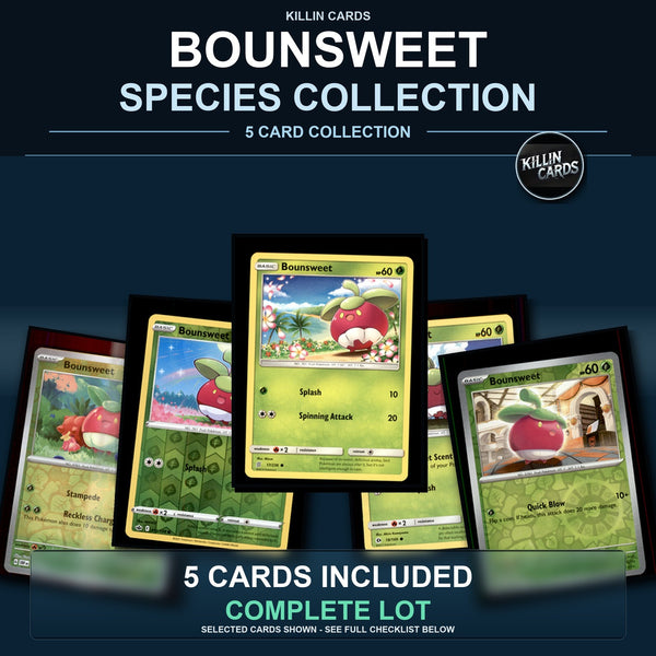 Pokemon TCG Bounsweet Species Collection 5 Different Cards