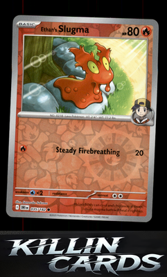 Reverse Holofoil Ethan's Slugma 035/182 Pokemon Common SV10: Destined Rivals Car